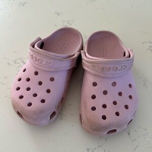 Little Girls pink crocs; size 8C